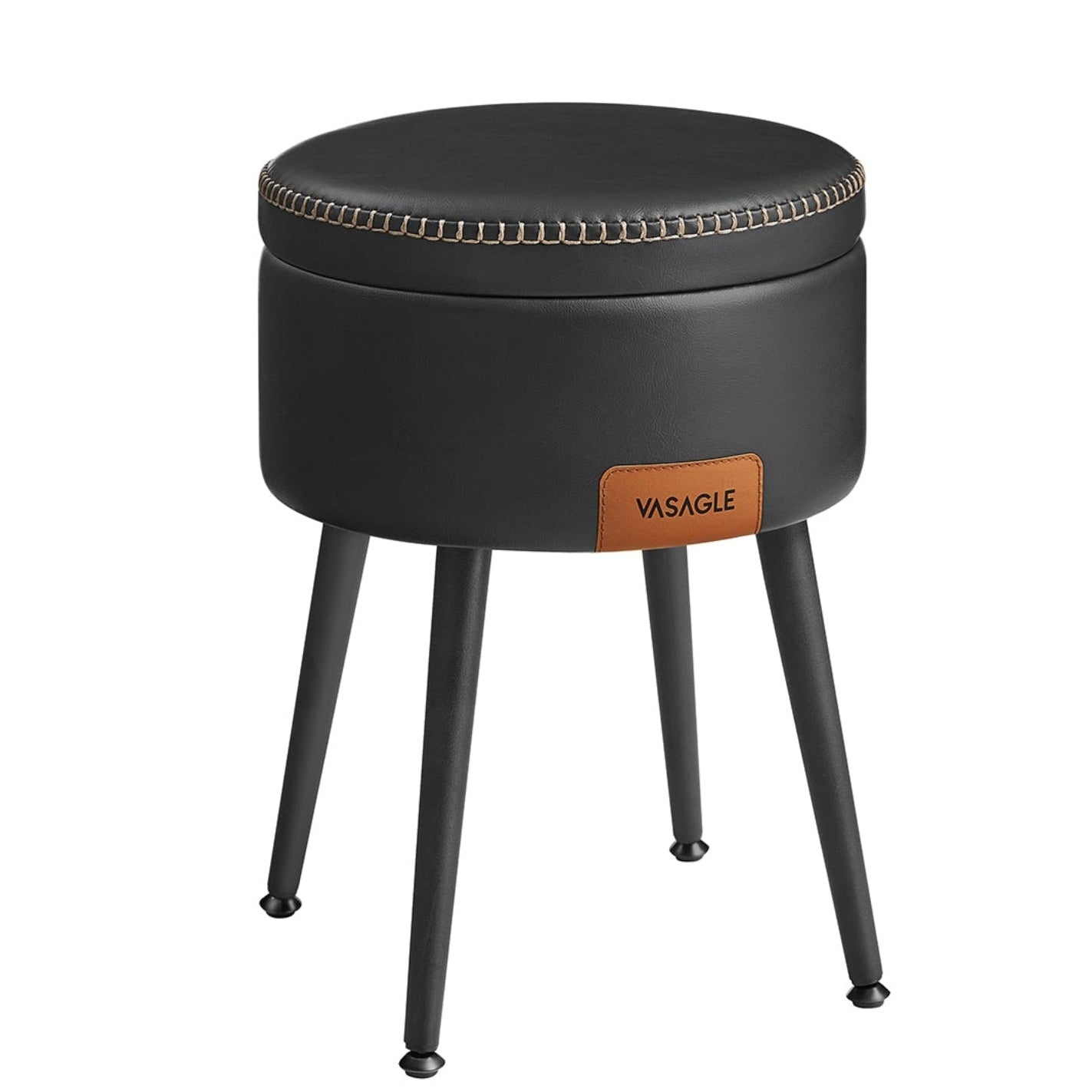 VASAGLE Opbergkruk zwart Cyzara