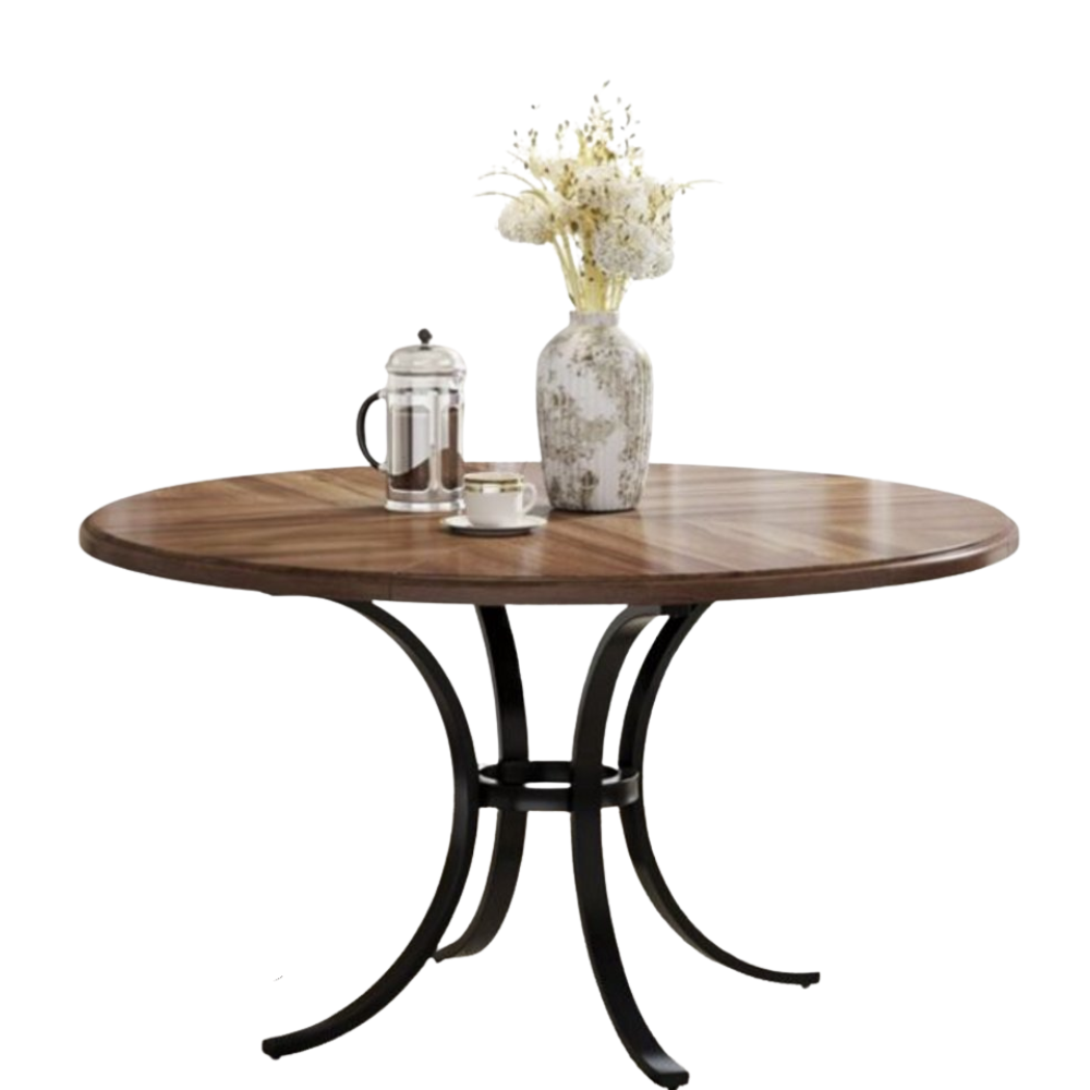 Tribesigns Houten Eettafel - Bruin/Zwart - Jovira