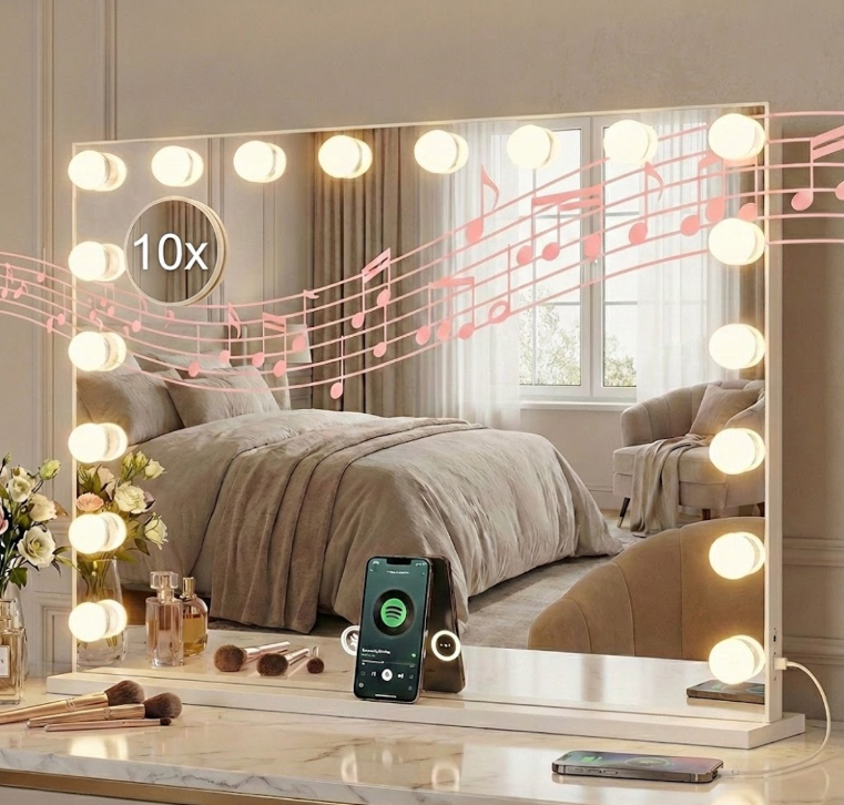 Hollywood Spiegel XL Bluetooth Wit