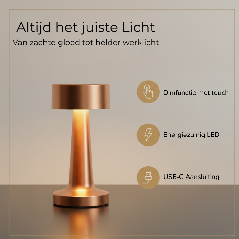 OMNIEXA Tafellamp Rose Goud Lázaro