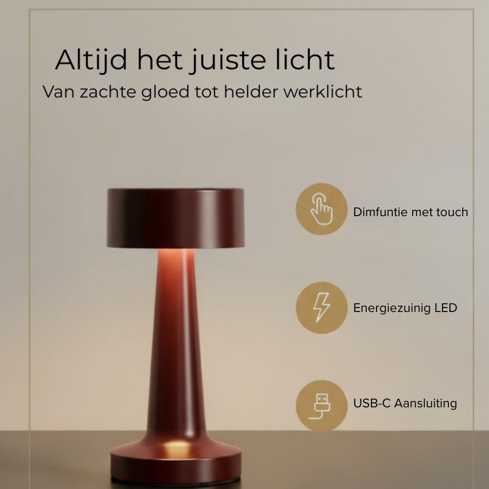 OMNIEXA Tafellamp Retro Rood Lázaro