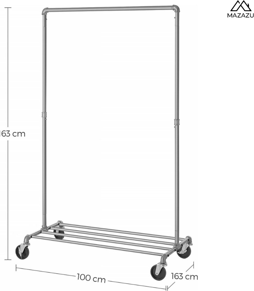 Industrieel kledingrek Boris