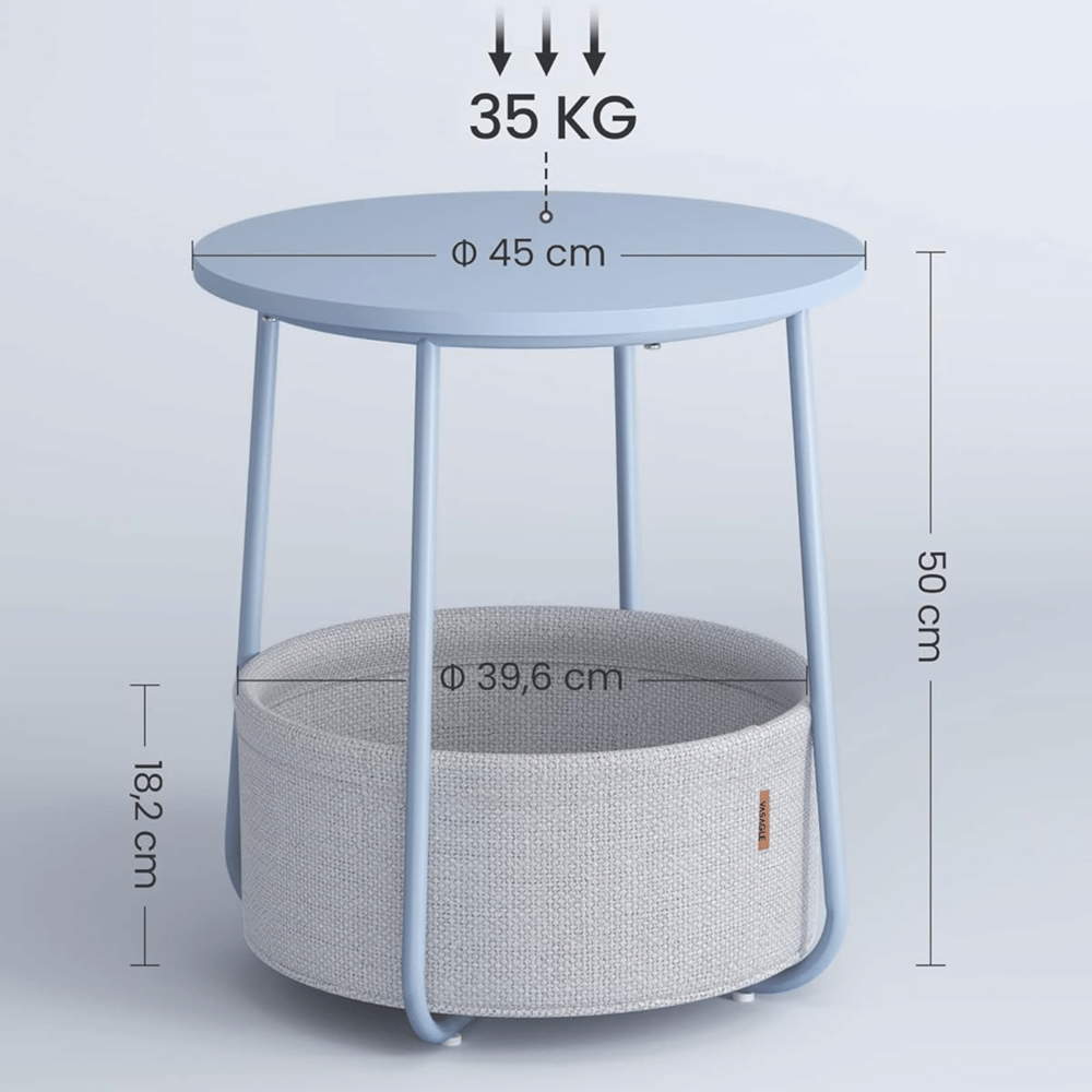 MAZAZU Bijzettafel Blauw Ossyra