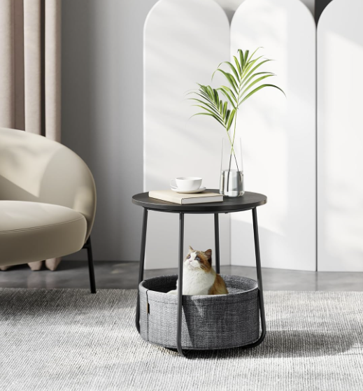 MAZAZU Bijzettafel Zwart Ossyra