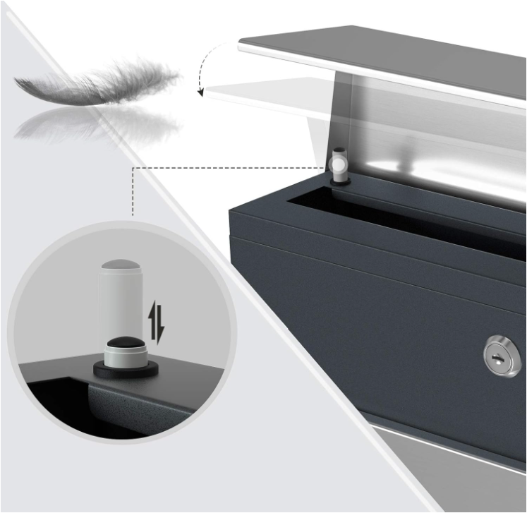 SONGMICS Brievenbus Grijs - Bonita