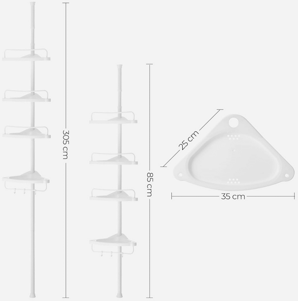 MAZAZU Doucherek Wit - Badkamerrek Baliah