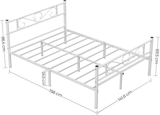 MAZAZU Wit Bedframe Loralai