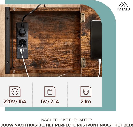 Industriële bijzettafel Ivo