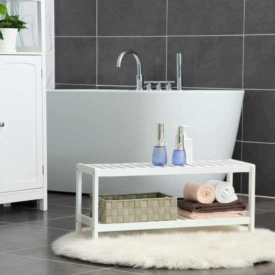 MAZAZU Industrieel witte schoenenrek Tyler