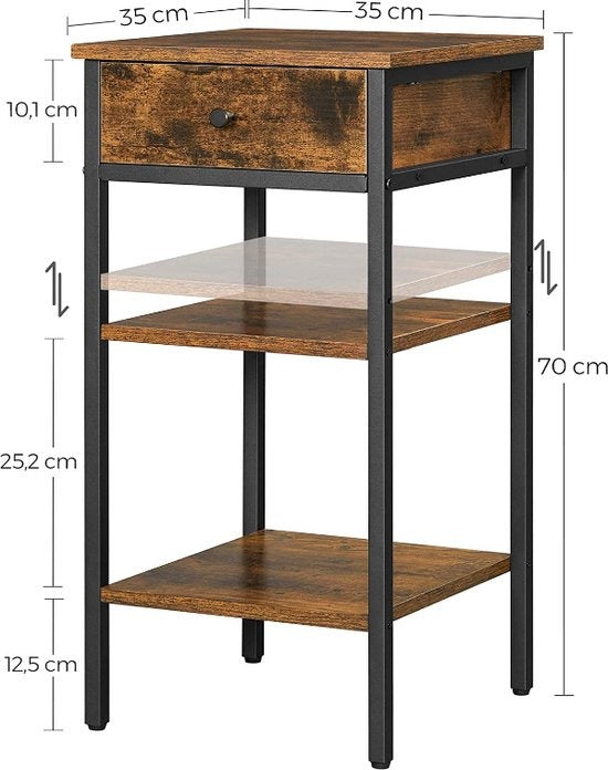 Industriële bijzettafel Henry