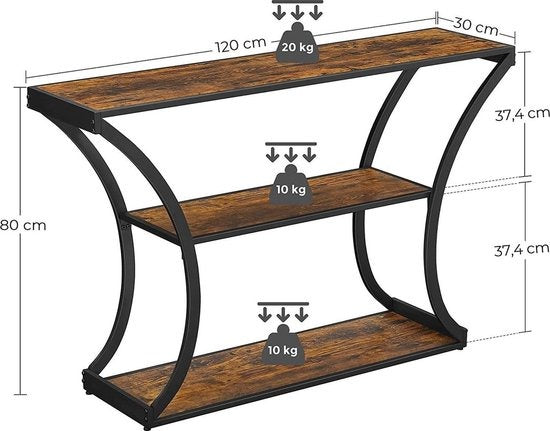 Industriële bijzettafel Vincent