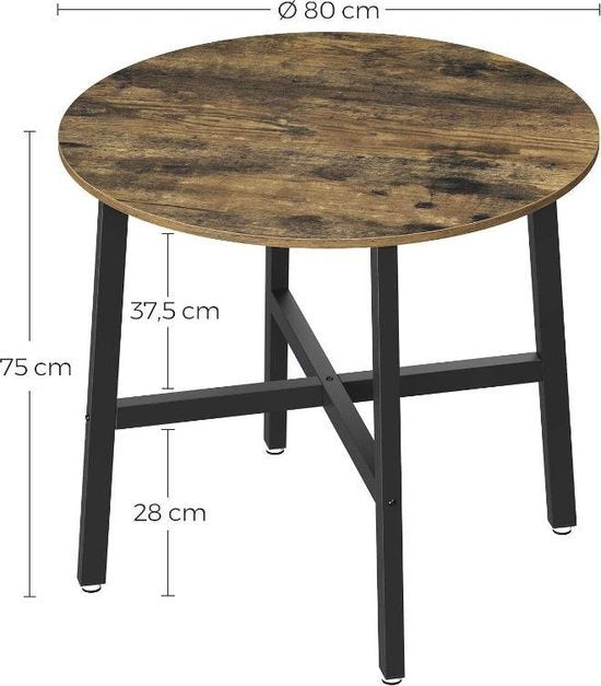 MAZAZU Industrieel Ronde salontafel Jette