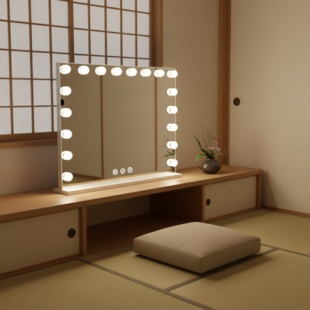 OMNIEXA XL Hollywood Spiegel Camille - incl USB & Speakers - 60x80cm