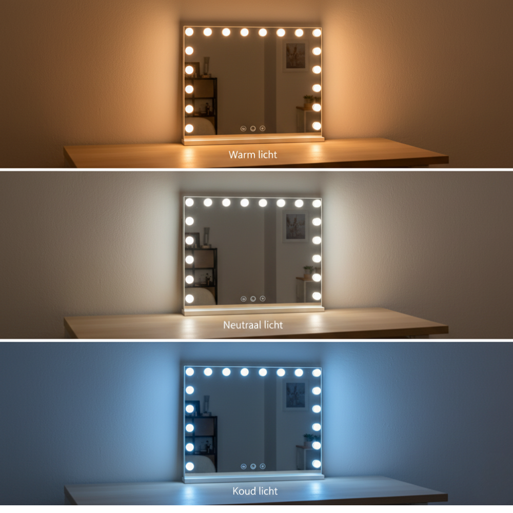 OMNIEXA XL Hollywood Spiegel Camille - incl USB & Speakers - 60x80cm