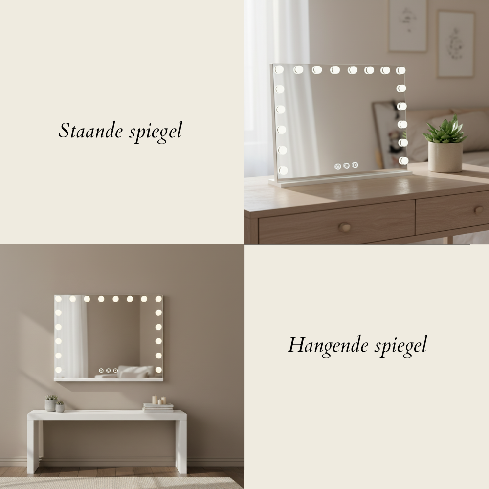 OMNIEXA XL Hollywood Spiegel Camille - incl USB & Speakers - 60x80cm