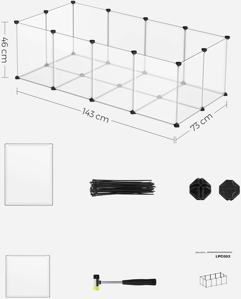 MAZAZU Dierenkooi Wit Daelion - 143x73x46 cm