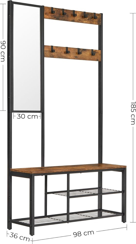 Industrieel garderoberek Opal