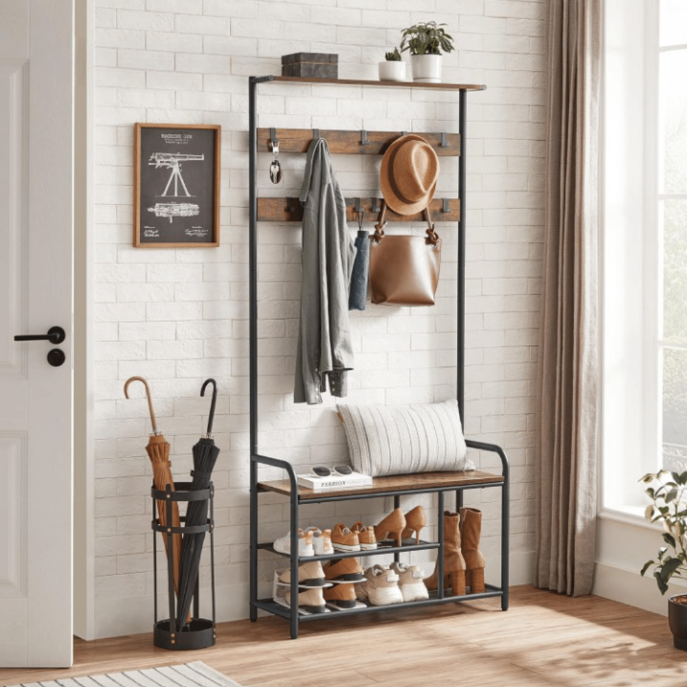 Garderoberek Split met bank, vintage