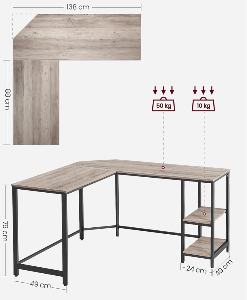 Industrieel hoekbureau Boaz