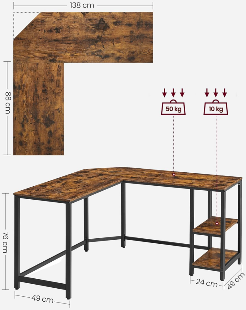 Industrieel hoekbureau Jack