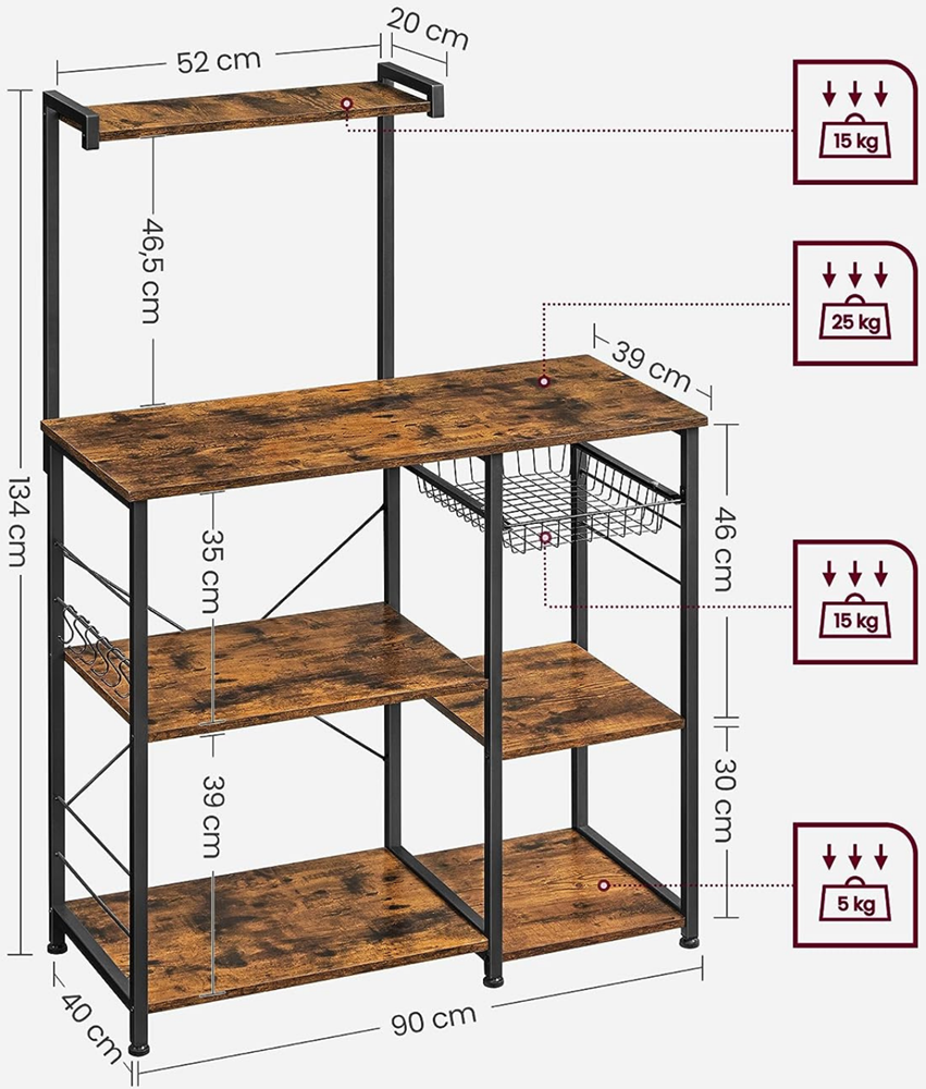 Industrieel keukenrek Lieke