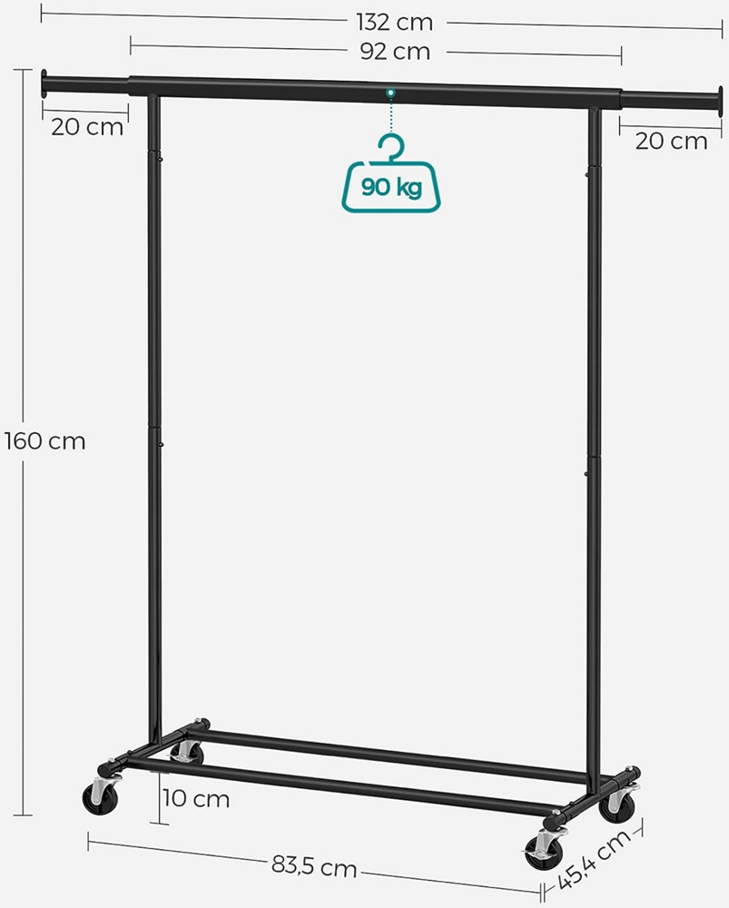 Industrieel kledingrek Lilly
