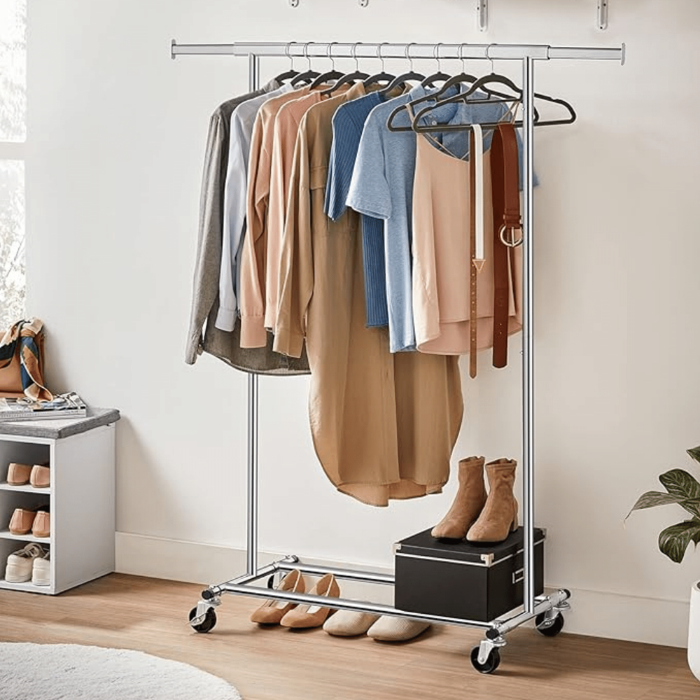 Industrieel kledingrek Safia - Metaal - Zilver