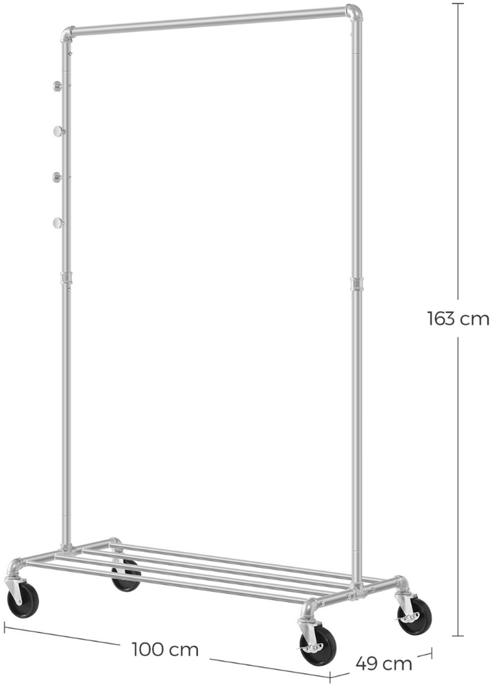 Industrieel kledingrek Timuta