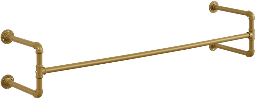 Industrieel kledingstang Cody - Metaal - Goud