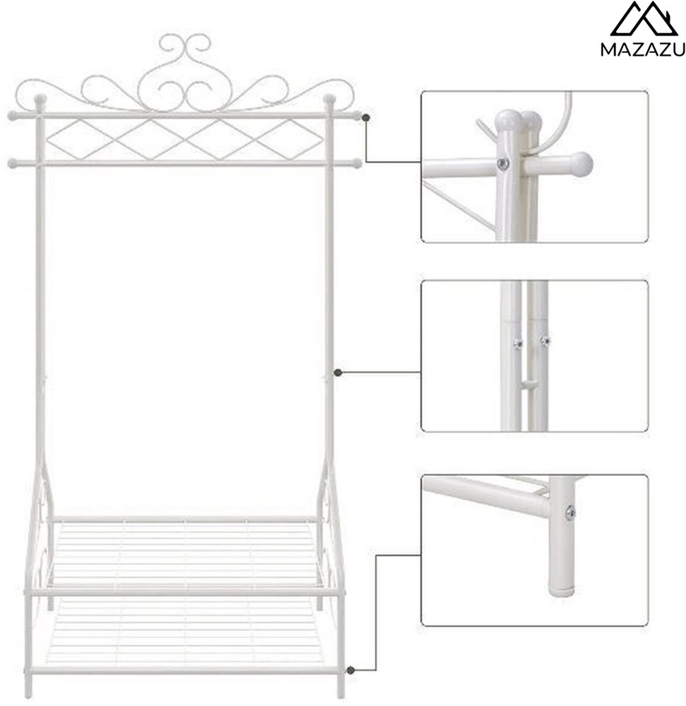 Industrieel kledingrek James