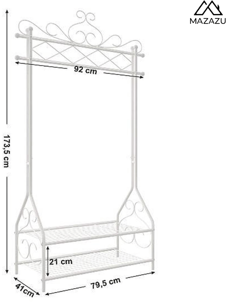 Industrieel kledingrek James