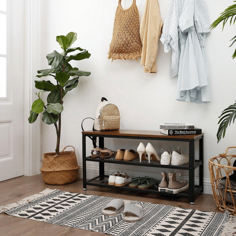 Industrieel schoenenrek Fleur