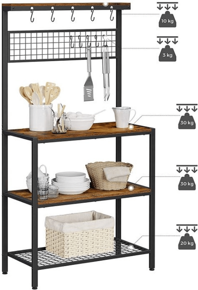 Industriële keukenplank Kayla