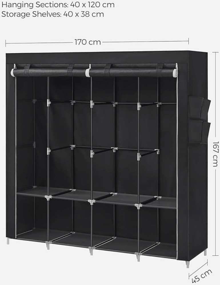 MAZAZU XL stoffen-Kledingkast Kaelira