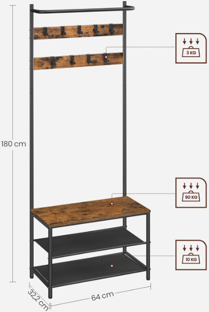 Industrieel garderoberek Oxford