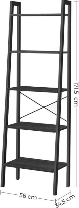 MAZAZU Boekenkast- 5-laags ladderkast - Nikolai