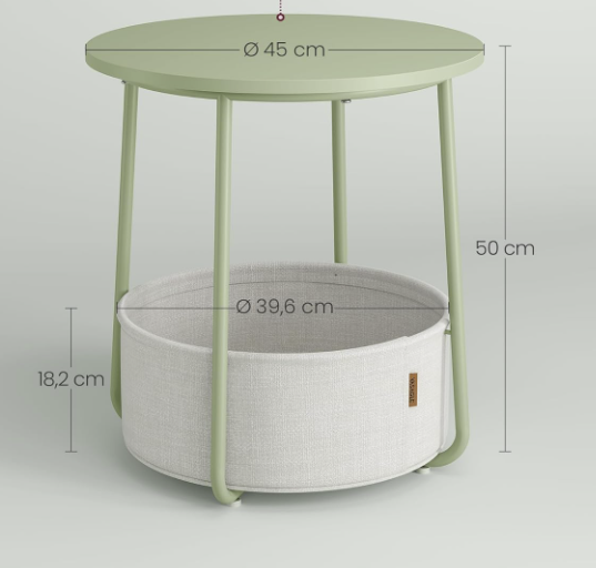 MAZAZU Bijzettafel Groen Ossyra