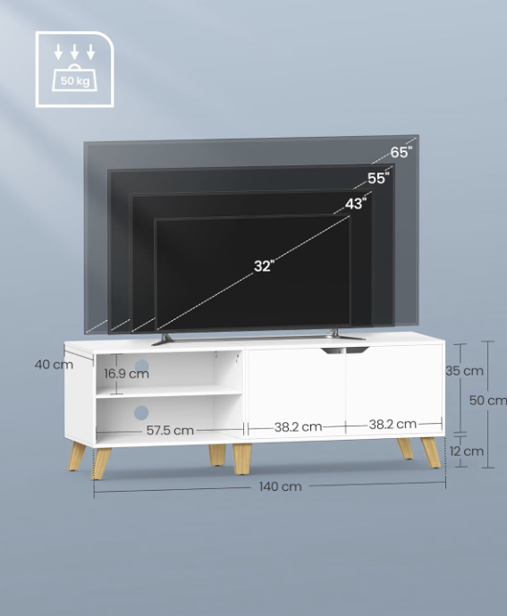 MAZAZU TV Meubel wit Miller