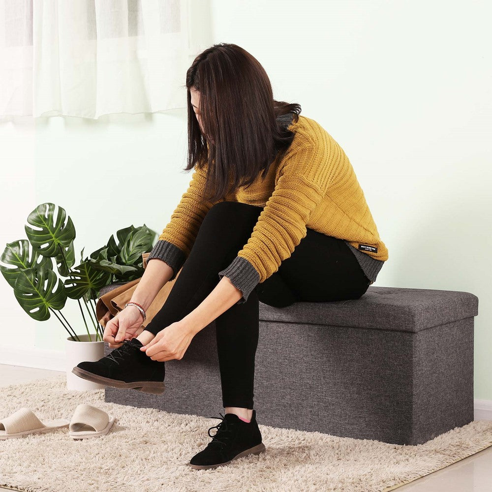 MAZAZU Opbergbank donkergrijs Opheryn