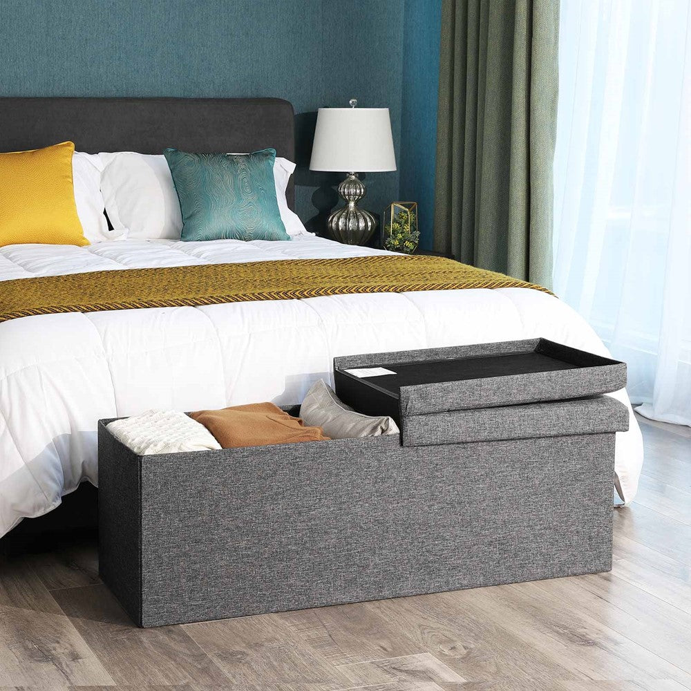 MAZAZU Opbergbank donkergrijs Opheryn