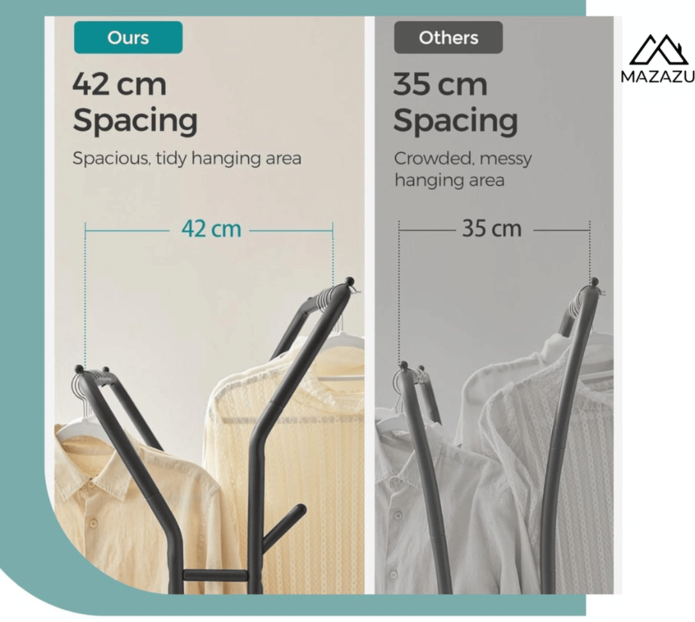 Industrieel kledingrek Saar - Metaal - Zwart