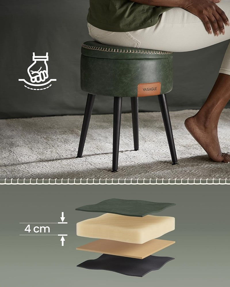 VASAGLE Opbergkruk groen Cyzara