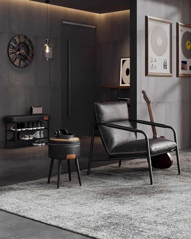 VASAGLE Opbergkruk zwart Cyzara