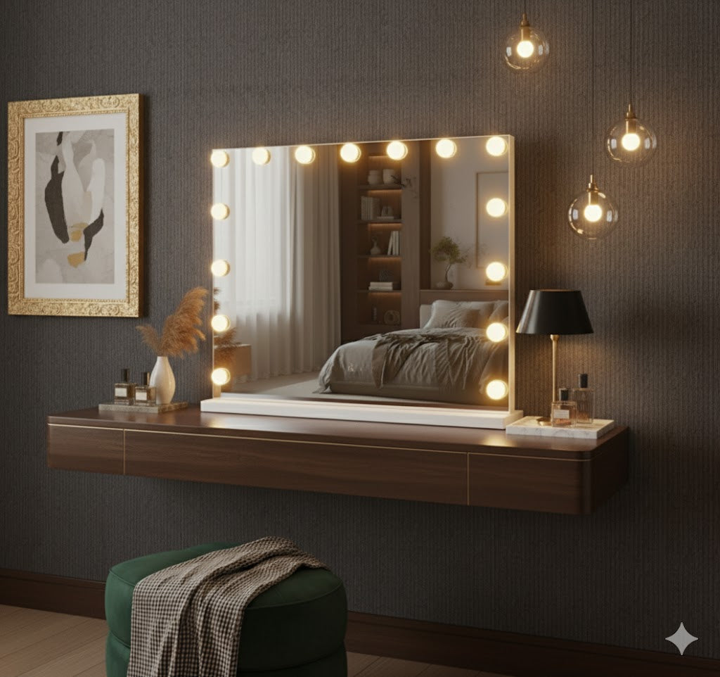 OMNIEXA Hollywoodspiegel Camille - incl Bluetoothspeakers - 58×46cm