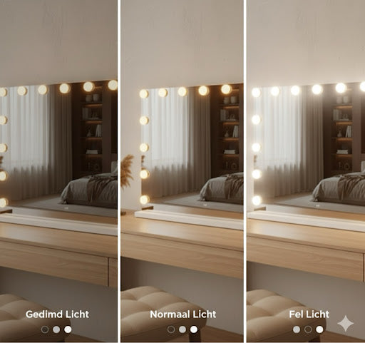 OMNIEXA XL Hollywood Spiegel Camille - incl USB & Speakers - 60x80cm