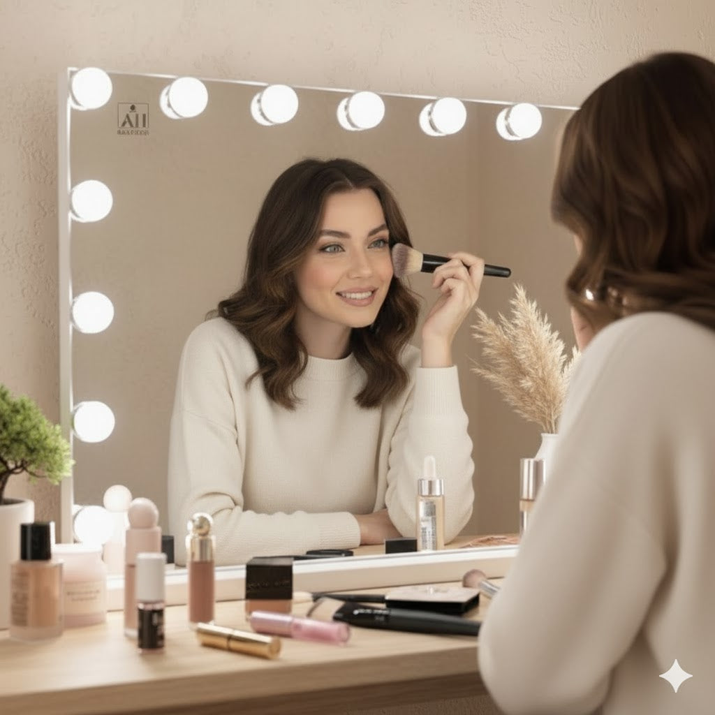 OMNIEXA Hollywoodspiegel Camille - incl Bluetoothspeakers - 58×46cm