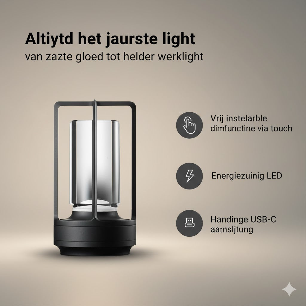 OMNIEXA Tafellamp Zwart Valentina