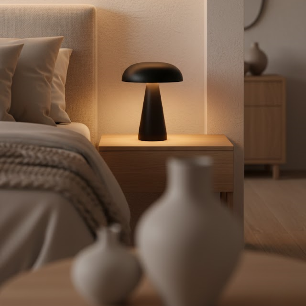 OMNIEXA Zwarte Tafellamp Alba