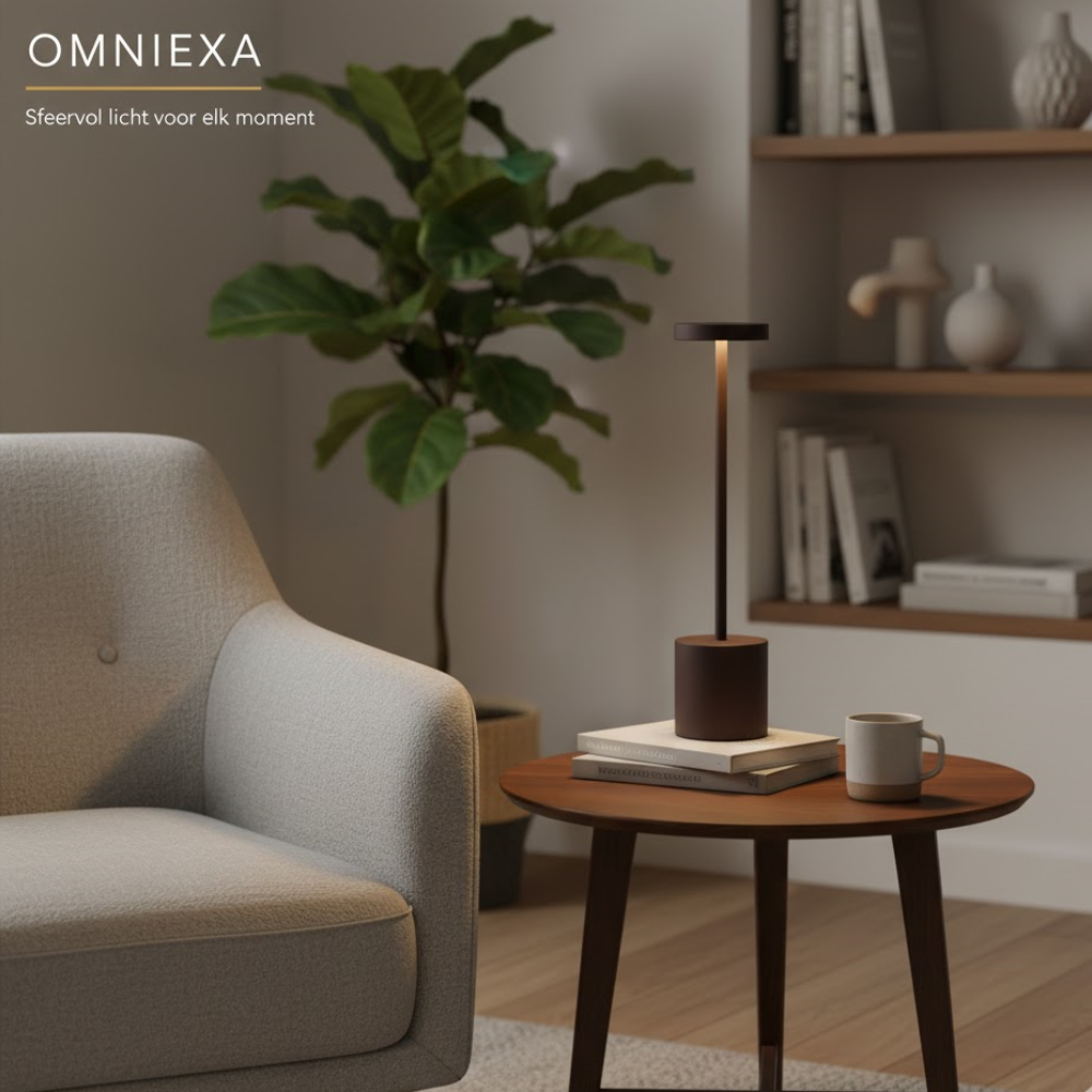 OMNIEXA Tafellamp Bruin Zenón