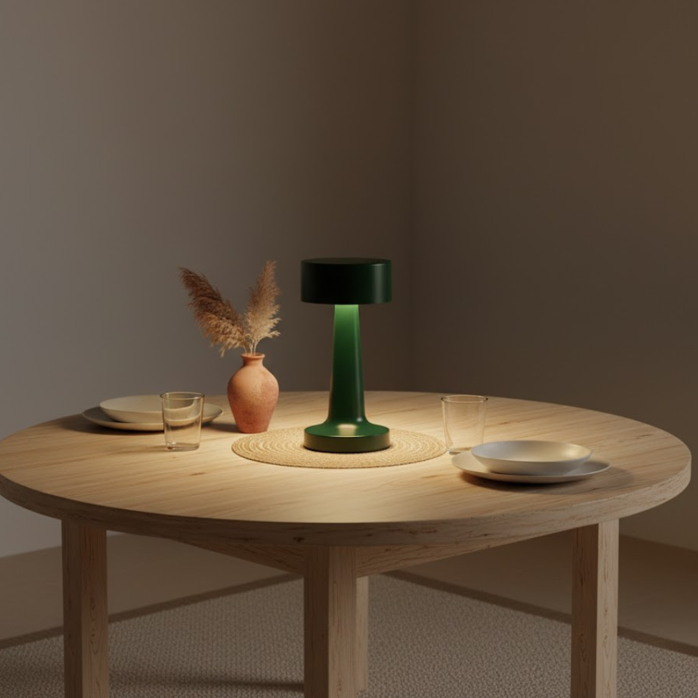 OMNIEXA Tafellamp Vintage Groen Lázaro